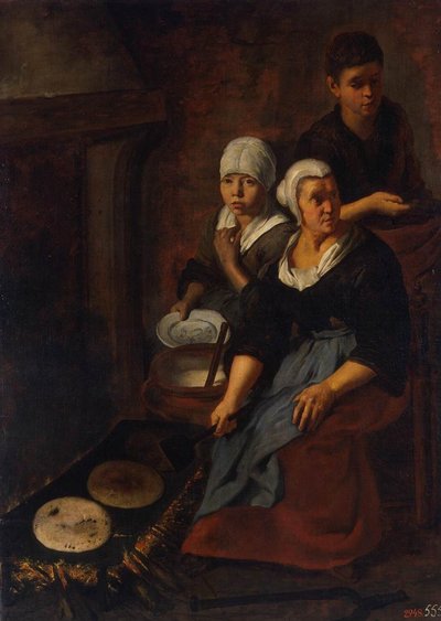 Backen von Fladenbroten von Bartolomé Esteban Murillo